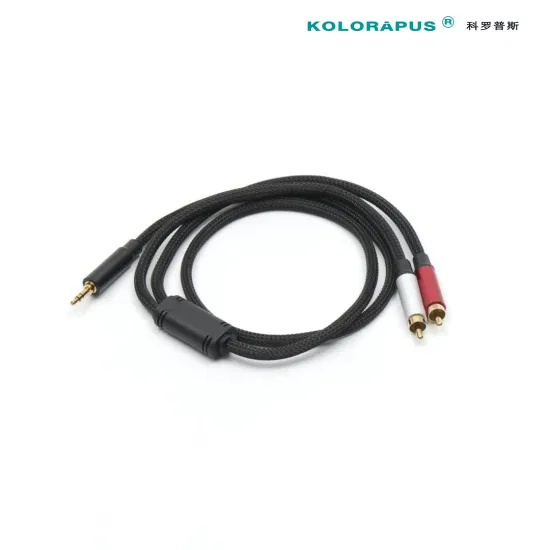 Kolorapus 3.5mm Aux to 2 RCA ケーブル イヤホン 有線 2RCA オーディオ ケーブル