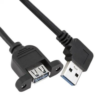 工場卸売 USB データ充電ケーブル パネル 5Gbps 1 メートル用のメスに角度を付けたオス
