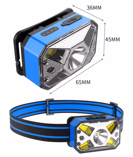 Goldmore11 LED センサー屋外防水アルミ合金充電式 XPG 強力なヘッドライトヘッドランプ出荷準備完了
